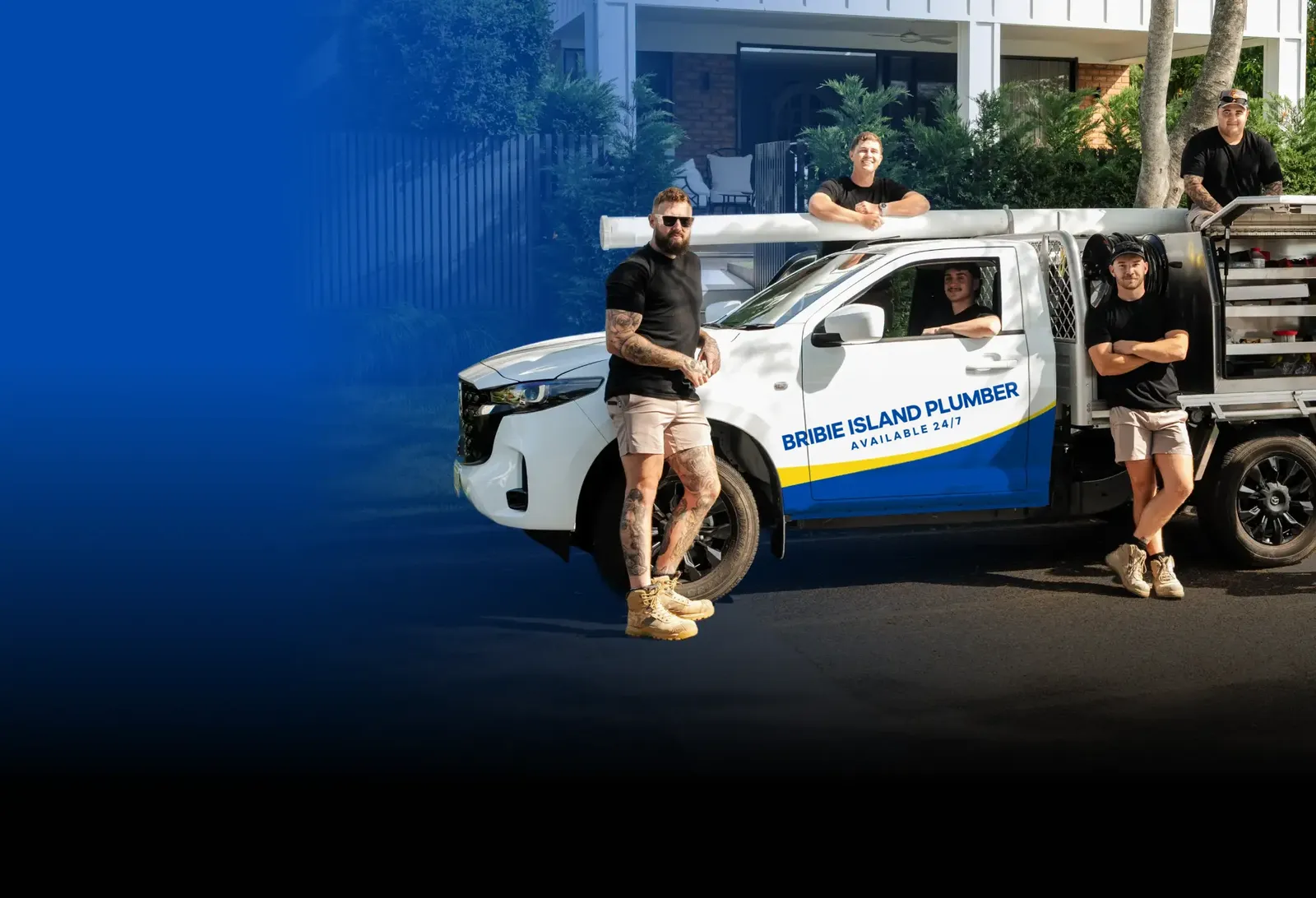 Bribie Island Plumber team with the ute
